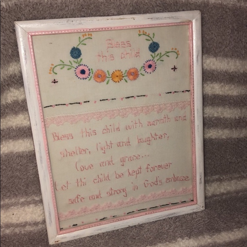 Framed Vintage Embroidery!